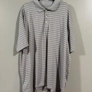Men's Polo in Gray and Black Stripes